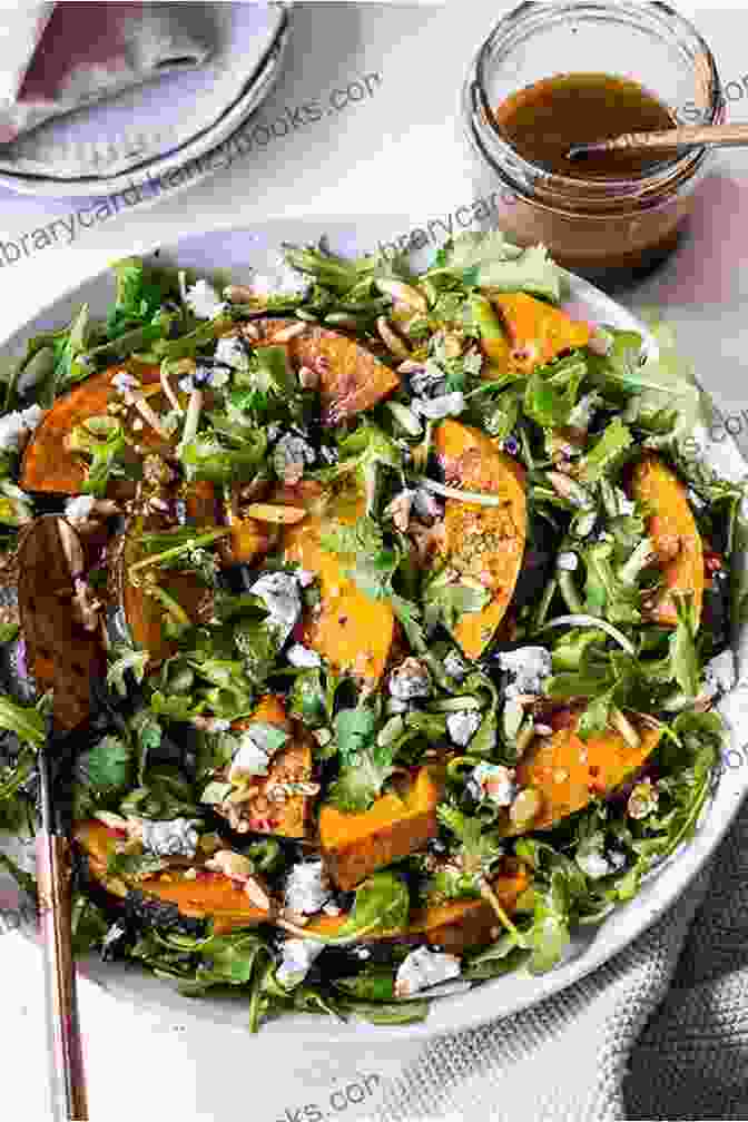 A Colorful Pumpkin Salad With Roasted Pumpkin, Goat Cheese, And Pomegranate Seeds Pumpkin Recipes: Tasty And Healthy Dishes