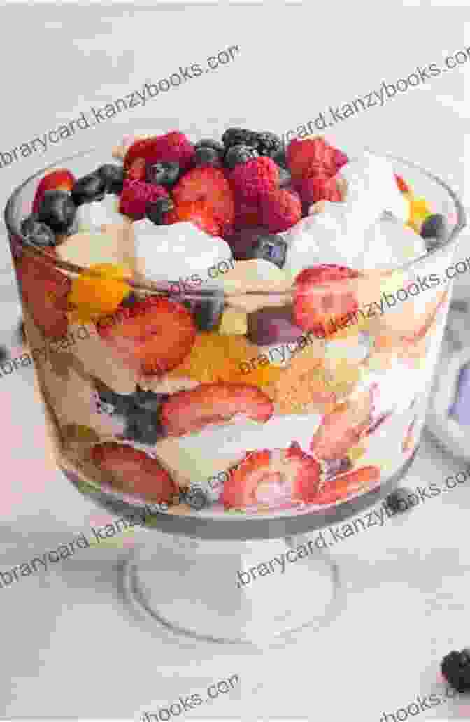 A Photo Of A Refreshing Fruit Pudding Adorned With Fresh Berries, Showcasing The Vibrant Colors And Textures Quivering Desserts Other Puddings BookSumo Press