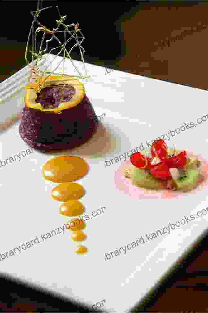 A Photo Of An Impeccably Plated Pudding, Adorned With Fresh Fruit And Edible Flowers, Showcasing The Artistry Of Dessert Presentation Quivering Desserts Other Puddings BookSumo Press