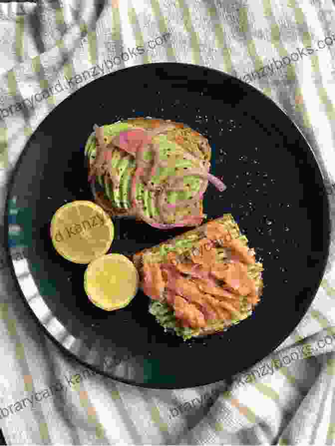 Avocado Toast Topped With Smoked Salmon, Lemon, And Microgreens On A Plate Avocado Cookbook: Easy And Delicious Avocado Recipes Everyone Will Love